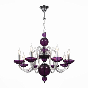 Люстра подвесная Хром, Пурпурный/Пурпурный E14 8*40Вт SL757.803.08 ST LUCE