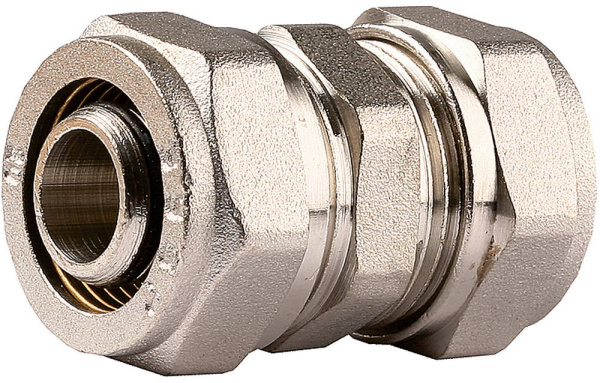 Муфта соединительная, цанга-цанга, 20х2,0, никель ЗУБР