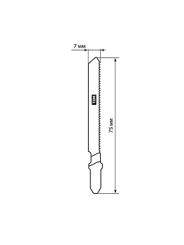 Пилки для электролобзика по металлу, HSS, 51х1,2 мм, криволинейный рез, T218A, 2 шт, "Рубин", TDM