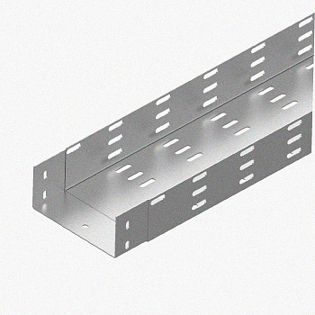 Лоток монтажный цельный перфорированный ЛМЦ100х65х2000 УХЛ1, оцинкованный лист, S1,0