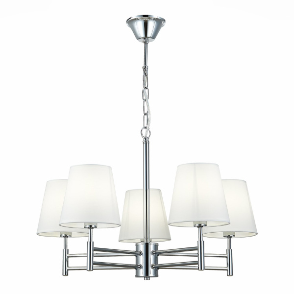 Светильник подвесной Хром/Белый E14 5*40Вт SLE105453-05 EVOLUCE