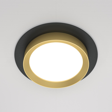 Встраиваемый светильник 1*GX53 15Вт Черный с Золотом IP20 Downlight DL086-GX53-RD-BG Technical Maytoni