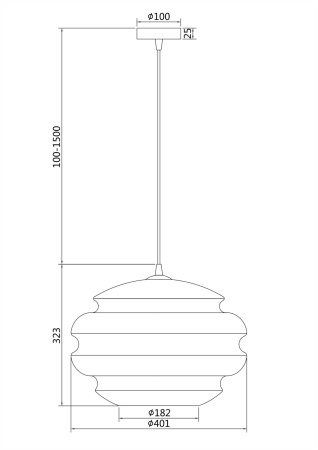 Подвесной светильник 1*E27 60Вт Хром IP20 Ruche P078PL-01CG Maytoni