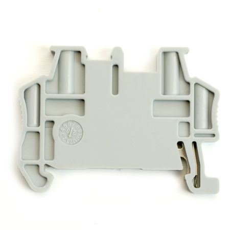 Концевой стопор (ограничитель) на DIN рейку для ЗНИ, серый LD590 STEKKER