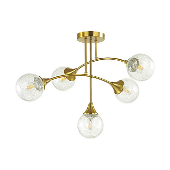 Люстра потолочная E14 5*40W 220V YOKO латунь LUMION