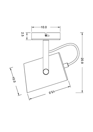 Настенный светильник (бра) 1*E27 25Вт Черный и Латунь IP20 Elori FR4004WL-01BBS Freya