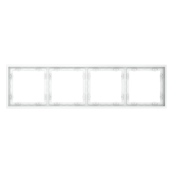 Рамка пластиковая Voltum S70 на 4 поста, (белый матовый)