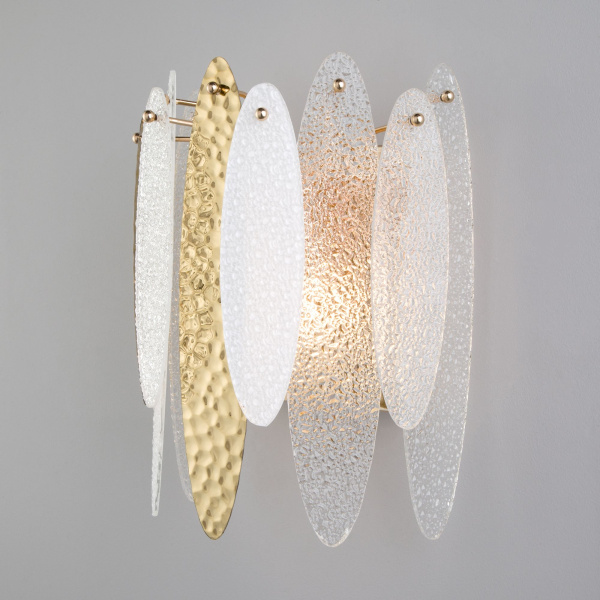 Настенный светильник с декором 1*E14 60Вт золотой IP20 Canaria (326/1 золото) Bogate's