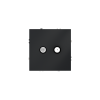 Розетка телевизионная встраиваемая Voltum S70 оконечная TV+SAT, (графит)