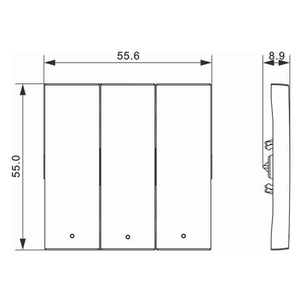 Donel A07 матовый кремовый клавиша 3-я с подсветкой, серия DB