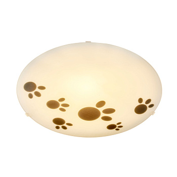 16-182 Светильник декоративный, настенно-потолочный, 1хЕ27, 60Вт, 220В, основание белое, плафон стекло, Ø250х90мм, лампочка в комплект не входит. Apey