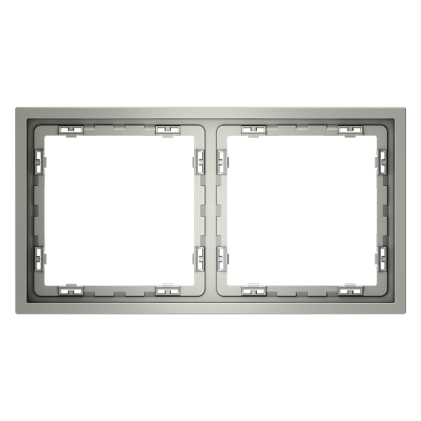 Рамка пластиковая Voltum S70 на 2 поста, (сталь)