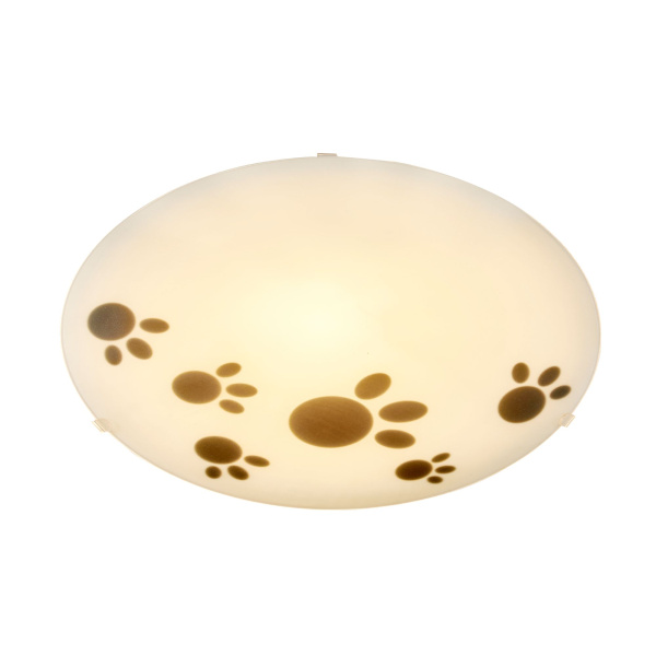 16-182 Светильник декоративный, настенно-потолочный, 1хЕ27, 60Вт, 220В, основание белое, плафон стекло, Ø250х90мм, лампочка в комплект не в... APEYRON