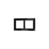 Рамка стеклянная Voltum S70 на 2 поста, (черный, стекло)