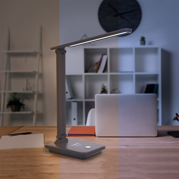 Настольный светодиодный светильник Feron DE1728 25W, 3000-6000К, 100-240V, коричневый