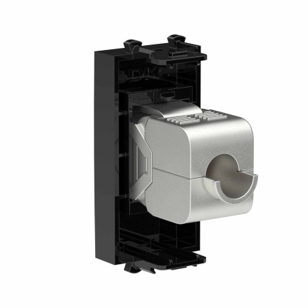 Компьютерная розетка RJ-45 без шторки модульная, кат.6А экранированная, "Avanti", "Черный квадрат", 1 модуль DKC