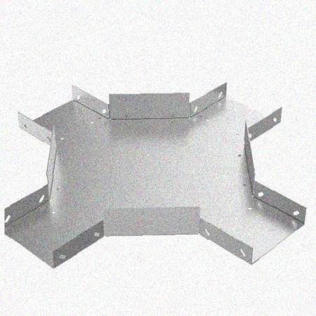 Лоток крестообразный замковый глухой КМЗГ 300х100 УТ1,5, оцинкованный лист, S1,0