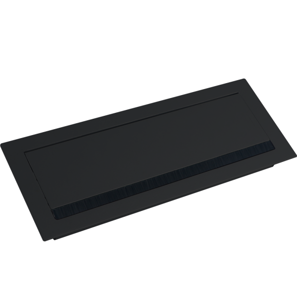 Donel Кабельный громмет (лючок) в стол, 310*120мм, цвет: черный