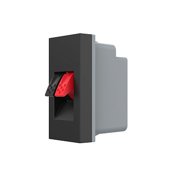 Розетка акустическая на зажимах, цвет черный (механизм) Livolo