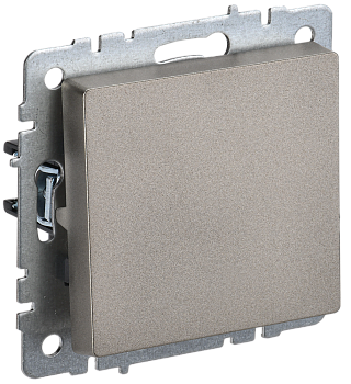 BRITE Выключатель 1-клавишный проходной 10А ВС10-1-6-БрШ шампань IEK BRITE Выключатель 1-клавишный проходной 10А ВС10-1-6-БрШ шампань IEK