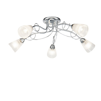 Потолочный светильник 5*E14 40Вт Хром IP20 Stasya FR5684CL-05CH Freya