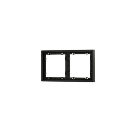 Рамка пластиковая Voltum S70 на 2 поста, (черный матовый)