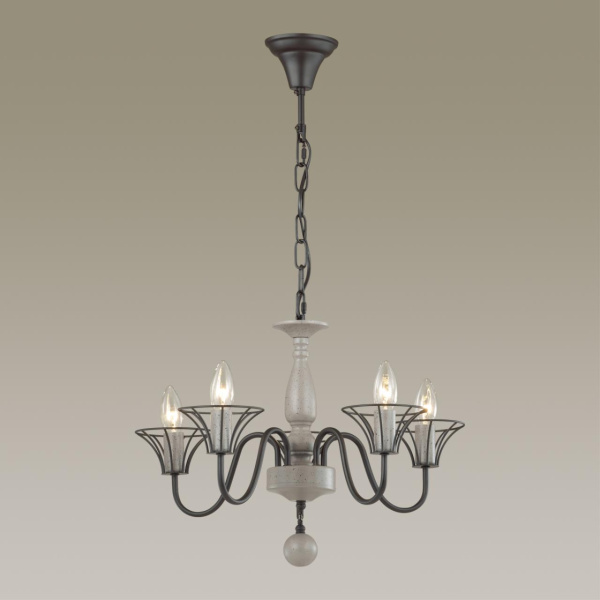 Люстра E14 5*60W 220V LAKE серый LUMION