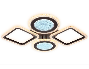 Потолочный светодиодный светильник с пультом FA431/4 CF кофе 108W 750*580*80 (ПДУ РАДИО 2.4G) Ambrella Light