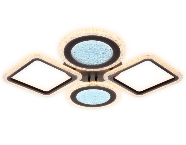 Потолочный светодиодный светильник с пультом FA431/4 CF кофе 108W 750*580*80 (ПДУ РАДИО 2.4G) Ambrella Light