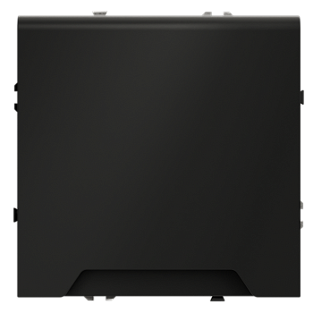 Розетка встраиваемая Voltum S70 с заземлением, защитными шторками и крышкой 16А, (черный матовый)