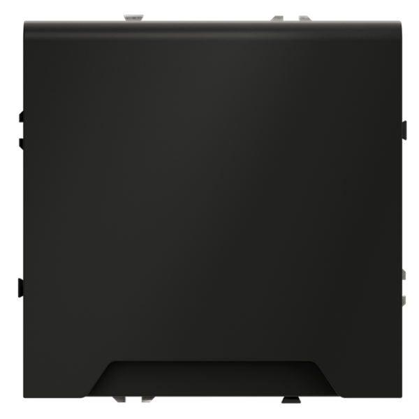 Розетка встраиваемая Voltum S70 с заземлением, защитными шторками и крышкой 16А, (черный матовый)