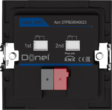 Donel Многофункциональный термостат KNX, 55 ммЖК-экран, встроенный датчик температуры, 2 интерфейса PT 1000