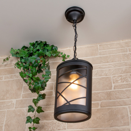 Уличный подвесной светильник 1*E27 черный IP44 Premier H (a039857) Elektrostandard