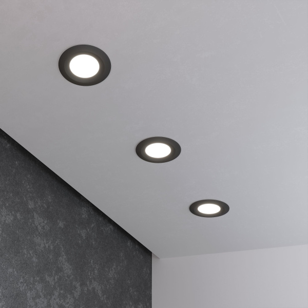 Встраиваемый точечный светильник GU10 черный IP20 (a053332) Elektrostandard