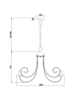 Люстра 5*E14 60Вт Бронза IP20 Nicole FR2008PL-05BZ Freya