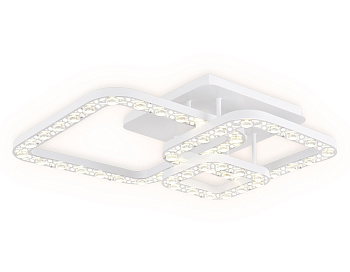 Потолочный светодиодный светильник с пультом FA162 WH/CH белый/хром 100W 540*540*130 (ПДУ РАДИО 2.4) Ambrella Light