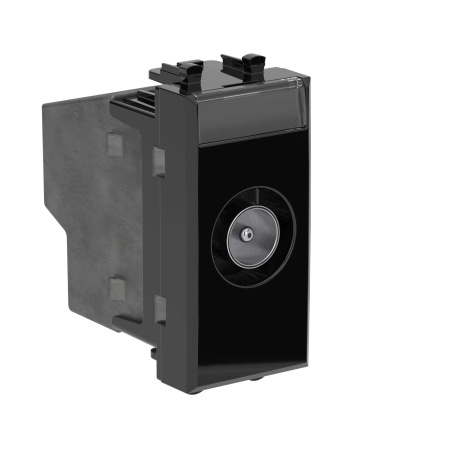 Розетка TV оконечная модульная, "Avanti", "Черный квадрат", 1 модуль DKC