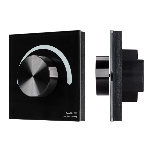 Панель SMART-P91-DIM-G-SUF Black (230V, Rotary, 2.4G IP20 Arlight