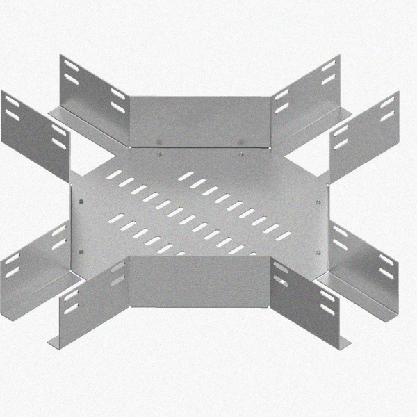 Лоток крестообразный перфорированный КМ 400х65 УХЛ1, оцинкованный лист S1,5