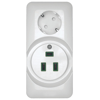 BLANCA Розетка ОУ комб: для плиты 32А 16А белый IP20 (уп.30шт) Schneider Electric