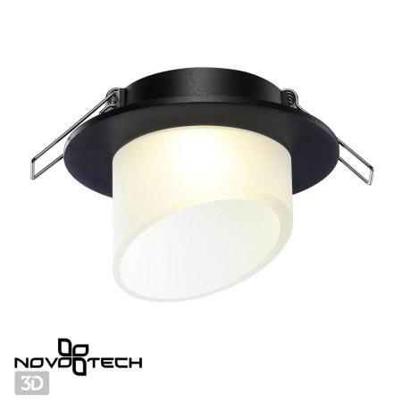 Св-к встр.IP20 GU10 9W 220V LIRIO черный NOVOTECH