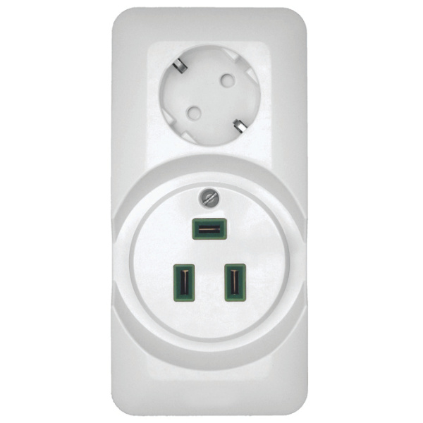 ПРИМА Розетка ОУ комб: для плиты 32А 16А белый IP20 (уп.30шт) Schneider Electric