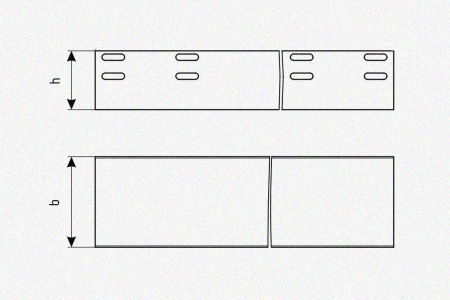 Лоток глухой ЛМГ 75х25х2000 УТ1,5, оцинкованный лист, S1,0