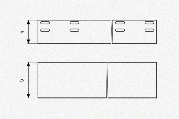 Лоток глухой ЛМГ 75х25х2000 УТ1,5, оцинкованный лист, S1,0