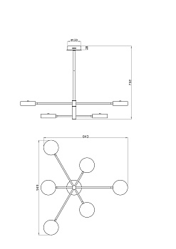 Потолочный светильник LED 6Вт Серый IP20 Tibo FR6048CL-L6GR Freya