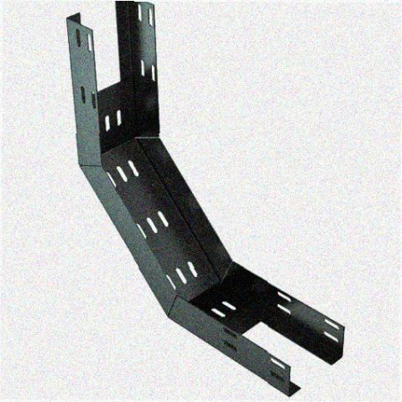 Лоток перфорированный КП 400х100-90 УХЛ1 для поворота трассы вверх на 90, горячее цинкование S1,5