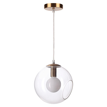 Подвес E14 1*60W 220V BLAIR античная латунь,стекло B LUMION