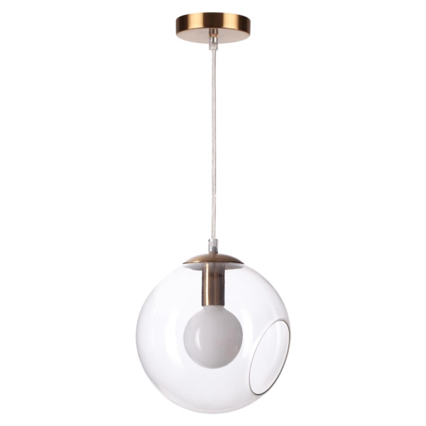 Подвес E14 1*60W 220V BLAIR античная латунь,стекло B LUMION
