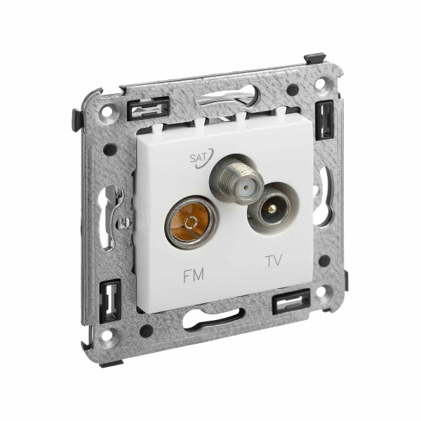 Розетка TV-FM-SAT в стену, "Avanti", "Белое облако" DKC