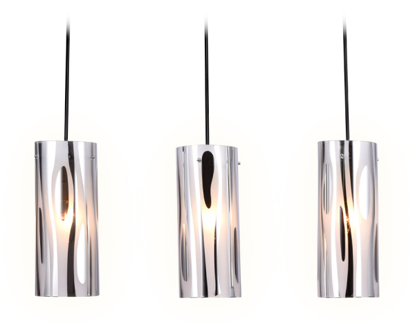 Подвесной светильник со сменной лампой TR3590/3 CH/SM хром/дымчатый E27/3 max 40W 530*100*900 Ambrella Light